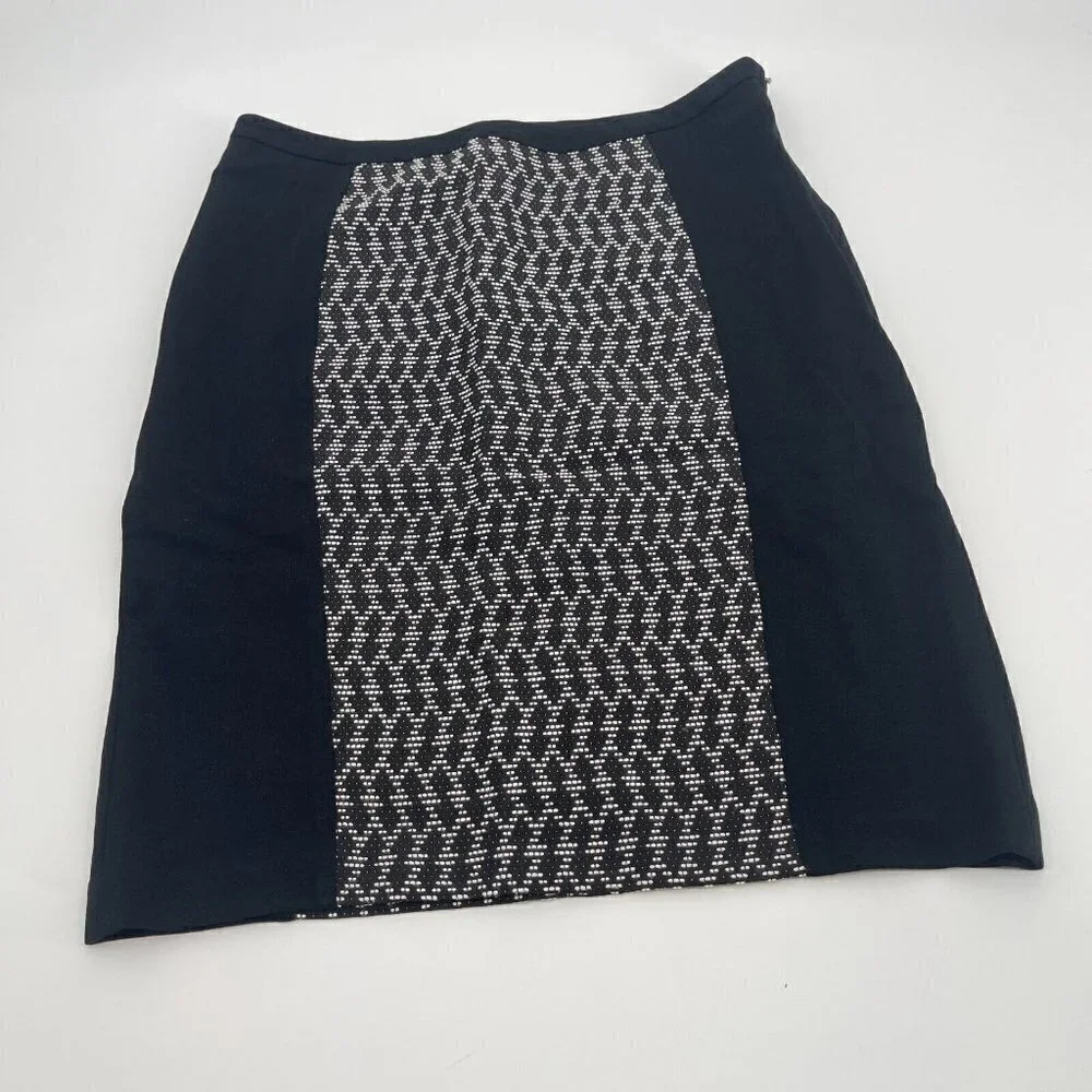 Yoana Baraschi Skirt 6 Womens Business Casual Classic Black Short Zipper Texture